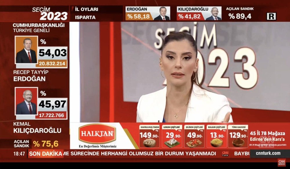 Seçim 2023 Akşamı Ulusal Haber Kanallarındaydık